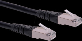 21151315 Patch cable Cat.6 S/FTP PIMF black 0.3m