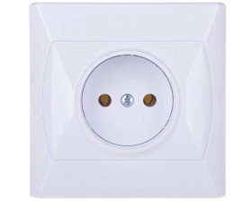 AKCENT Gniazdo pojedyncze b/u białe GP-1A/00