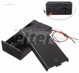 Pojemnik na akumulator 2x 18650 spręż. pokrywka