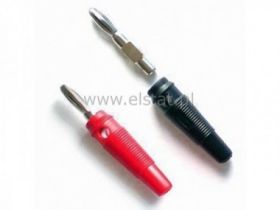 Wtyk bananowy z gniazdem AL2309 czarny