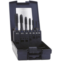 Exact 42305 CNC Tap Set Metric 7-Piece Right Hand Cutting HSS-E DIN 371