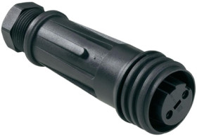 Jack, 4 pole, screw connection, screw locking, straight, PX0921/04/S