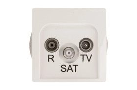 Simon Basic Gniazdo antenowe RD/TV/SAT końcowe białe BMZAR-SAT1.3/1.01/11
