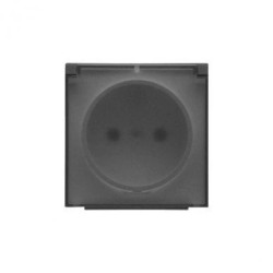 Simon 55 Pokrywa gniazda wtyczkowego pojedynczego z klapką transparentą do: SGZ1CM, SGZ1M Grafitowy mat TGZ1BUZP/116A