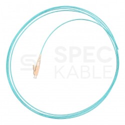 Pigtail światłowodowy MM LC/UPC OM3 bezhalogenowy LSOH aqua 2m NEKU