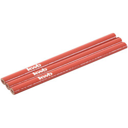 kwb 939390 carpenter&#x27;s pencil 3pk red oval HB writes on Wood/brick
