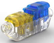 Butt connectorwith insulation, 2.5-4.0 mm², AWG 16 to 12, transparent/blue/yellow, 48 mm, 2213600-4