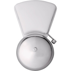 Heidemann 70027 Bell 8V 82dBa Wall-Mount White Chrome Sound Bowl