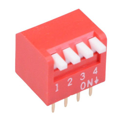 DPL04V 4-Way Long Piano DIP Switch 2.54mm SPST APEM