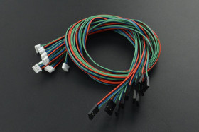 DFRobot Gravity: 4Pin I2C/UART Sensor Cable for Arduino - 50cm (10 Pack)