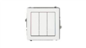 Deco Mechanizm Łącznika Potrójnego, Biały Mat 25Dwp-7