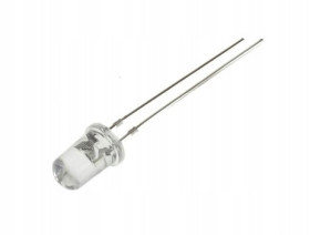 5mm LED Diode, Red, Clear 450mcd - 5AR3SC10 - 10 pcs