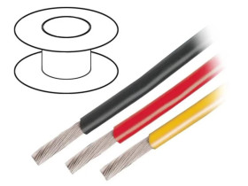 3053 GR005 Przewód na rolce o długości 30,5m linka Cu, 300V PVC zielony 20 AWG