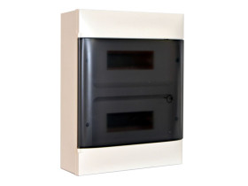Rozdzielnica natynkowa 24 modułowa 2x12M drzwi transparentne IP40 Practibox S 135432 LEGRAND