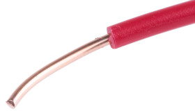 Przewód montażowy 1,5 mm² Czerwony RS PRO PVC 15 AWG 600 V dł. 100m 1/1,38 mm +70°C BS 6231