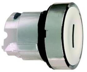 Główka przycisku biała kryta O 22, z sam. powr., I ZB4BA131