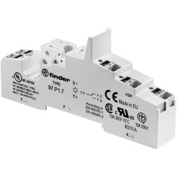 Finder 97.P1.7 Relay Socket push-in terminals DIN Rail grey 1pc