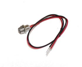 Kontrolka LED 5mm zielona clear z przewodem 12V