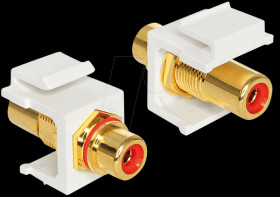 86308 Keystone RCA socket &gt; RCA socket, red