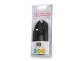 Kabel HDMI v2.0 4Kx2K 30AWG 3.0m kątowy