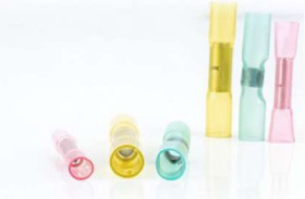 Butt connector with heat shrink insulation, 0.25-0.5 mm², AWG 26 to 24, transparent, 28 mm, BYB-4-07F5079