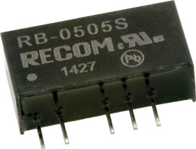 Przetwornica DC-DC, 1W, Uwe 4,5 → 5,5 V DC, Uwy 5V dc, Iwy 200mA, Recom
