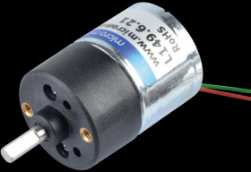 L149.6.21 Geared motor 27 mm, 21:1, 6 V DC