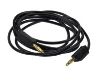 KAB66.10C Przewód pomiarowy 2xbanan, średnica 2.0mm!, z gniazdem - czarny długość: 1m