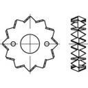 TOOLCRAFT Drewniane złącze żeliwo ciągliwe 135729 100 szt. (Ø) 62 mm