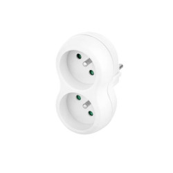 Rozgałęźnik adapter R-20CA-"SF" 2x2P+Z 16A 250V "Stała Faza"