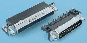 Złącze D-Sub 15-pinowe Męski Kąt Proste Przewlekany raster 2.74mm Złoto na niklu