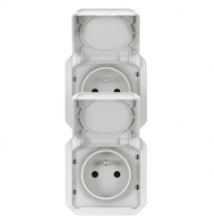 NOWE PLEXO 55 Gniazdo 2x2P+Z pionowe mechanizm 16A - 250V AC białe 069643L