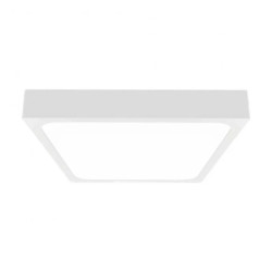 Plafoniera LED 24W 2400lm 4000K IP44 Kwadrat Mleczny Biała Ramka z mikrofalowym czujnikiem ruchu 7667