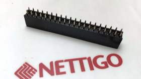 Złącze żeńskie 2x20, THT, 2.54 mm