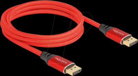 80632 DisplayPort 2.1 cable, 16K 60 Hz, red, 2.0 m