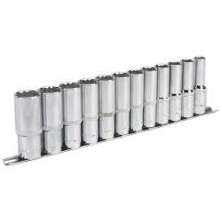 Sealey AK2685 Socket Set 12pc 1/2"sq Drive 12pt Deep Walldrive Metric