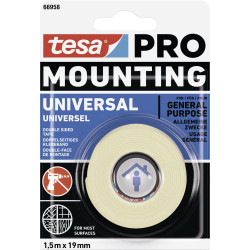 tesa 66958-00000-00 Pro Mounting Tape 1.5m x 9mm white durable no tools