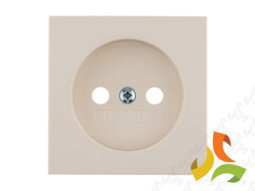 BERKER B.KWADRAT Płytka czołowa do gniazda bez uziemienia krem połysk 3961038992 HAGER