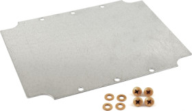 Mounting plate, steel, (L x W x H) 234 x 184 x 2 mm, natural, for 1590ZGRP233, 1590ZGRP233PL