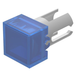 Soczewki do wskaźników, 19-952, Niebieski, Kwadratowy, długość: 7.3