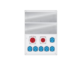 Rozdzielnica budowlana RB gniazda 1x32A/5 1x16A/5 6x230V IP65 MAX BOX-32S B.MAX-32S-2 PAWBOL