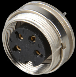 19551 Panel-mounted coupler, rear mounting, PCB, IP40, 4-pin