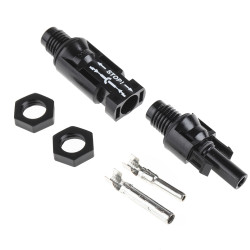 Złącze MC4 Żeńskie, męskie Gniazdo 30A 1 kV, Montaż na panelu 4 → 6mm², M12