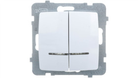 Karo Łącznik Świecznikowy Z Podświetleniem Pomarańczowym Biały Łp-2Ss/M/00