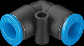 130767 Connector, L-shaped, diameter 6 mm <> diameter 6 mm