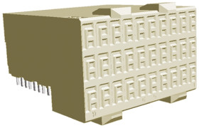 Złącze typu Backplane Z-PACK HM-Zd Series 2.5mm Pitch 60-pinowe 6-rzędowe Żeński, Lutowane Terminal, 700mA Przewlekany