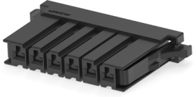 Socket header, 6 pole, pitch 5.08 mm, straight, black, 1-178128-6