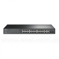 TP-Link TL-SL2428P, Switch inteligentny, 24x 10/100 RJ-45, 2x 10/100/1000 RJ-45, 2x SFP, PoE+, 19"