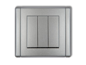 FLEXI Wyłącznik potrójny srebrny metalik 7FWP-7 KARLIK