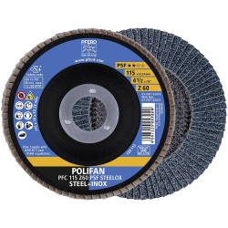 PFERD 67766115 POLIFAN Flap Disc 115mm aggressive cut 10pcs